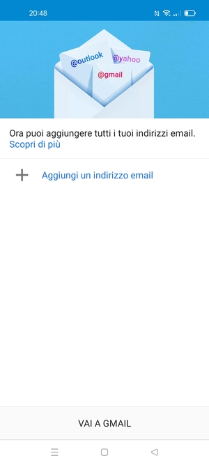 Seleziona Aggiungi un indirizzo email