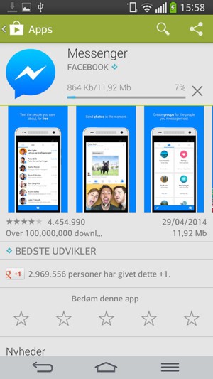 Afvent at installeringen er afsluttet