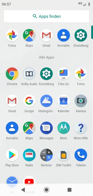 Wählen Sie Einstellung