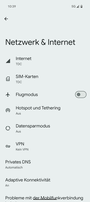 Wählen Sie Internet