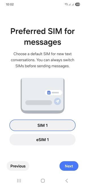 Select your preferred option and select Next