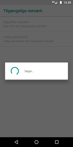 Afvent at søgningen er afsluttet
