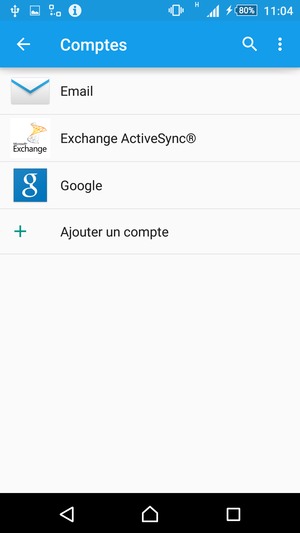 Sélectionnez Google