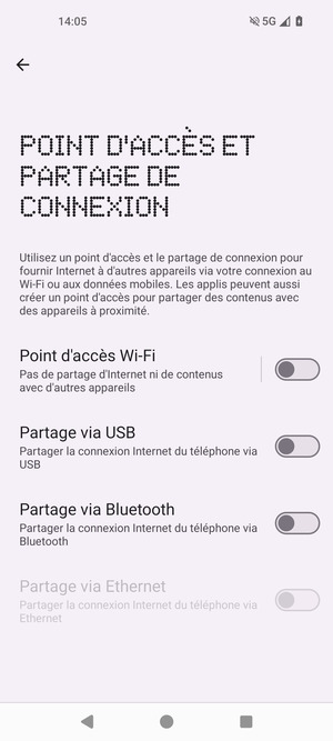 Sélectionnez Point d'accès Wi-Fi