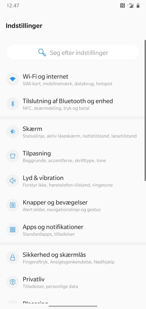 Vælg Wi-Fi og internet