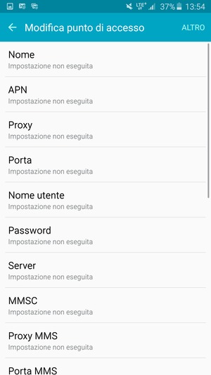 Inserisci informazioni MMS