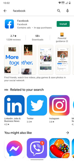 Select the app