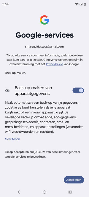 Selecteer Accepteren
