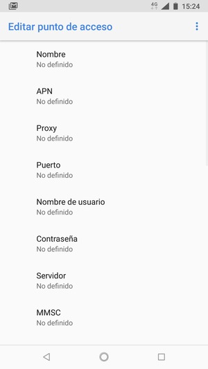Introduzca la información de Internet