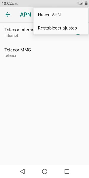 Seleccione Restablecer ajustes