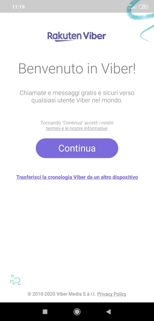 L'app è pronta per l'uso