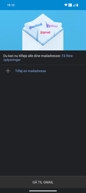 Vælg Tilføj en mailadresse
