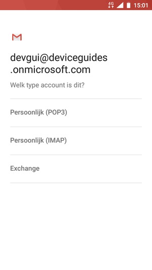 Selecteer Exchange