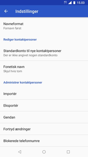Scroll til og vælg Importér