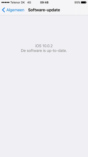 Als uw iPhone up-to-date is, zult u het volgende scherm zien.