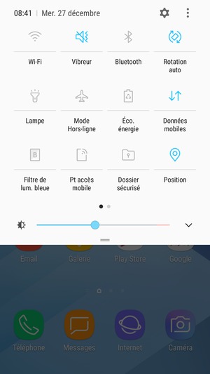 Sélectionnez Vibreur pour passer en mode silencieux
