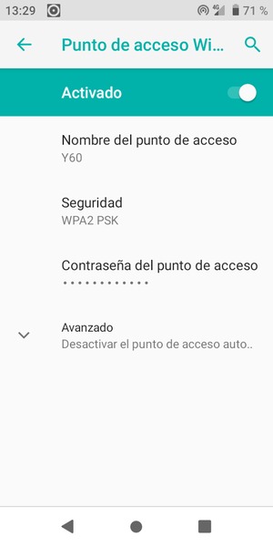 El teléfono ha sido configurado para su uso como módem