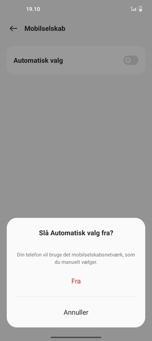 Vælg Fra