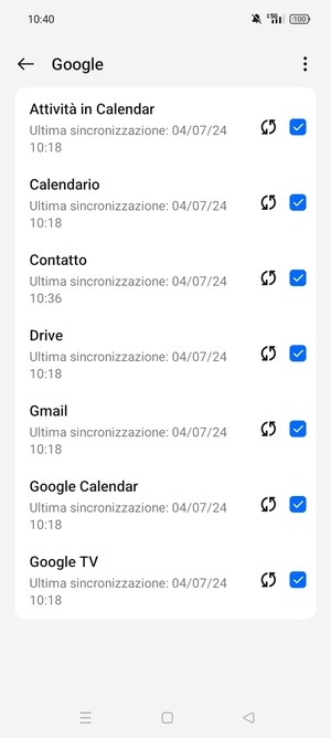 Assicurati che Contatto sia selezionato