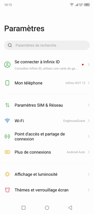 Sélectionnez Wi-Fi