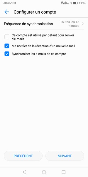 Sélectionnez SUIVANT