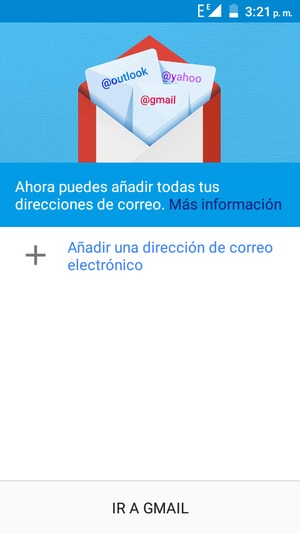 Seleccione Añadir una dirección de correo electrónico