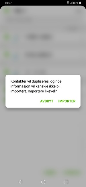 Velg IMPORTER