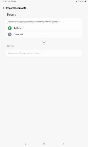 Sélectionnez Carte SIM