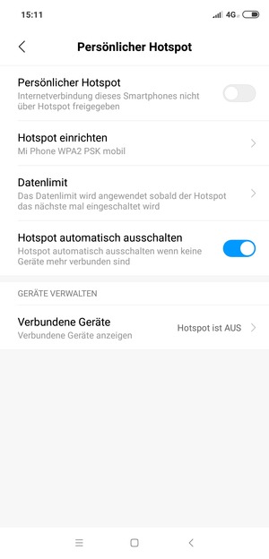 Wählen Sie Hotspot einrichten