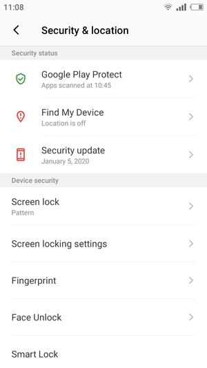 Your phone is now secure with a screen lock