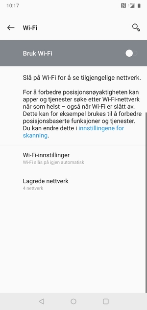 Slå på Wi-Fi