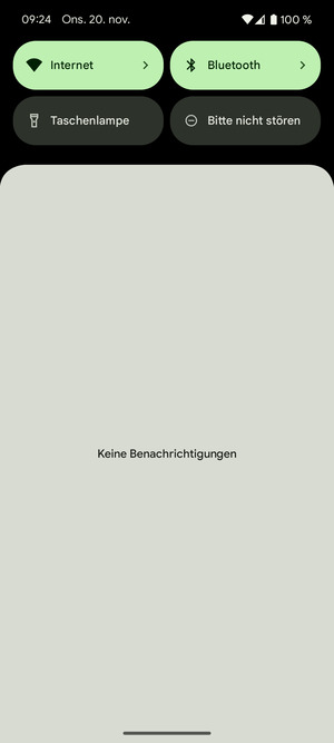 Ziehen Sie erneut das obere Menü nach unten