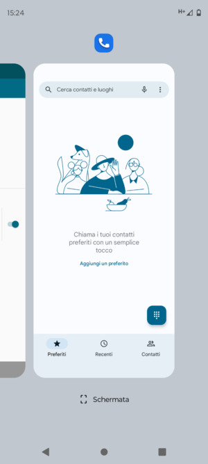 Scorri verso l'alto le app per chiuderle