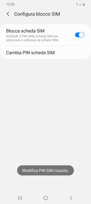Il tuo PIN SIM è stato modificato