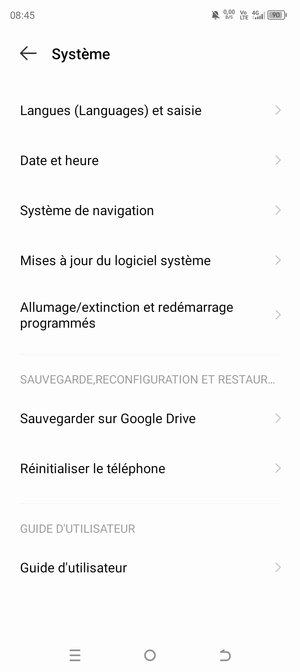 Sélectionnez Mises à jour du logiciel système