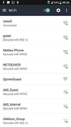 You are now connected to the Wi-Fi network
