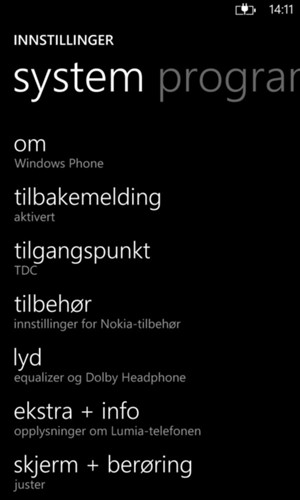 Velg tilgangspunkt