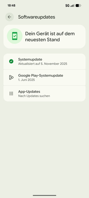 Wählen Sie Systemupdate