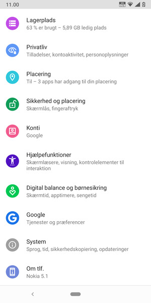 Scroll til og vælg System