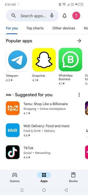 Select the Search bar