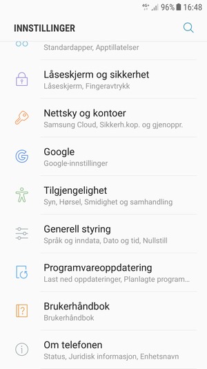Bla til og velg Programvareoppdatering