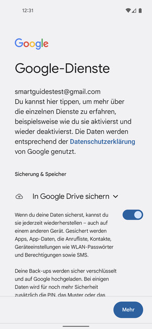 Wählen Sie Mehr