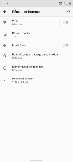 Sélectionnez Wi-Fi
