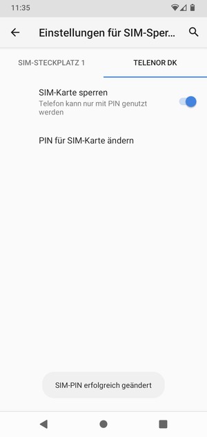 Ihre PIN der SIM-Karte wurde geändert