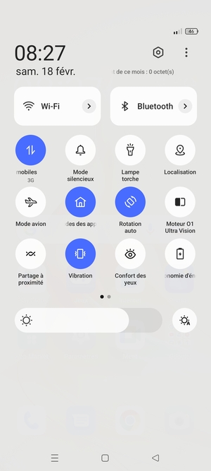 Sélectionnez Vibration pour passer en mode vibreur