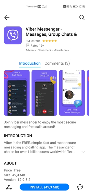Select INSTALL