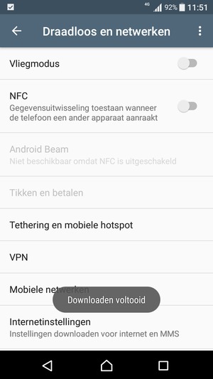Wacht tot de download beëindigd is