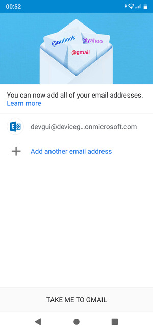 Select TAKE ME TO GMAIL