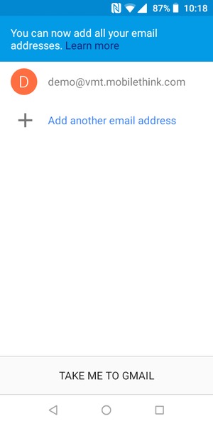 Select TAKE ME TO GMAIL