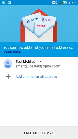 Select TAKE ME TO GMAIL